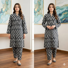 2 Pcs Unstitched Digital Print Suit J-037