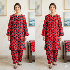 2 Pcs Unstitched Digital Print Suit J-045