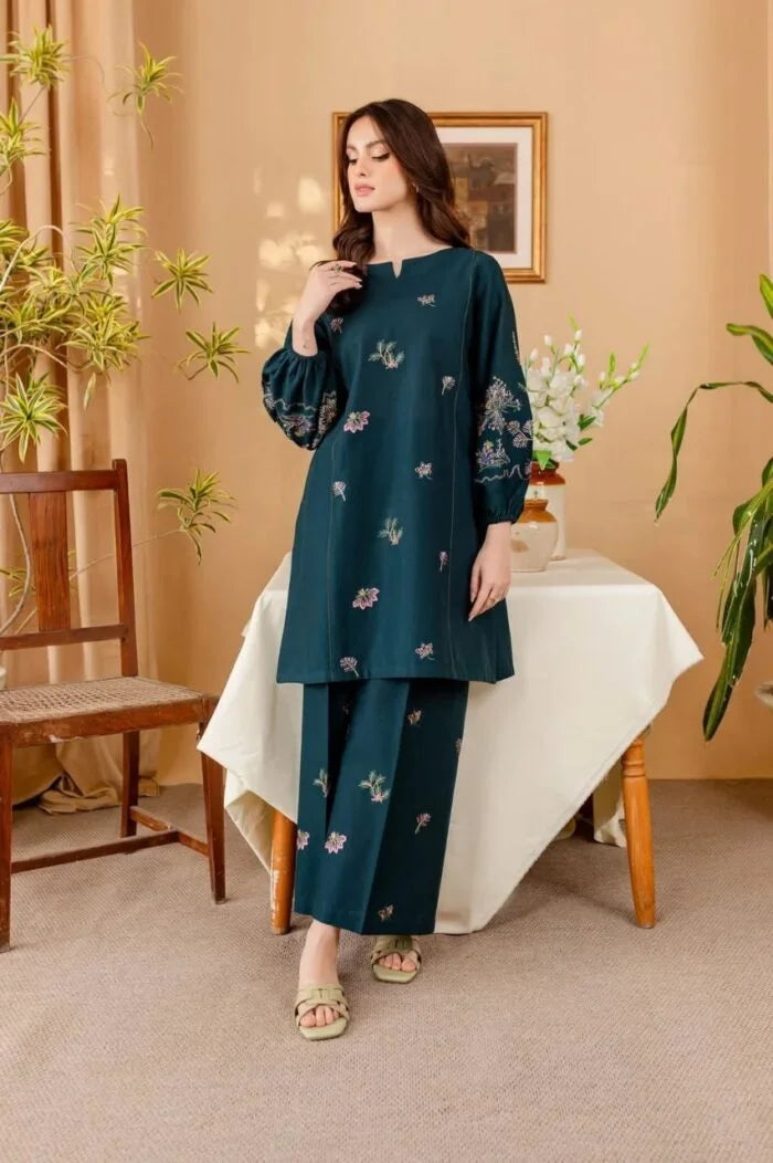 2pc Embroidery lawn  SE 604