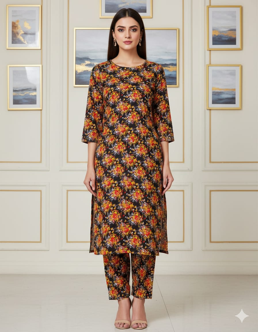 2 Pcs Unstitched Digital Print Suit J-0630