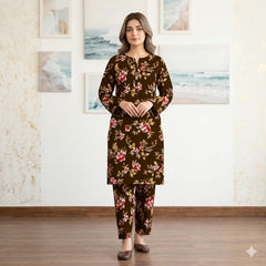 2 Pcs Unstitched Digital Print Suit J-0605