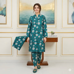 2 Pcs Unstitched Digital Print Suit J-0596