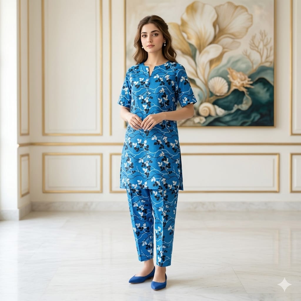 2 Pcs Unstitched Digital Print Suit J-036