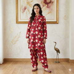 2 Pcs Unstitched Digital Print Suit J-0633