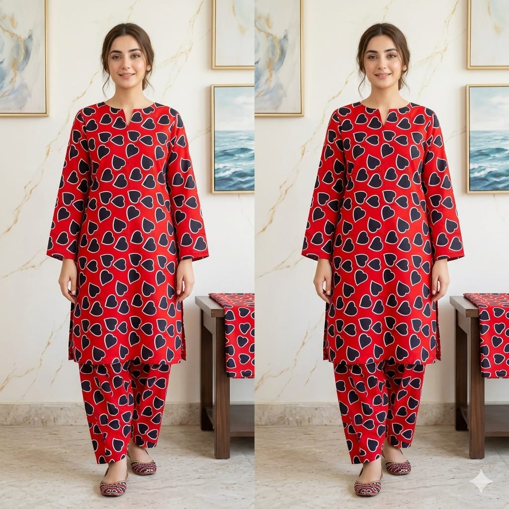2 Pcs Unstitched Digital Print Suit J-045