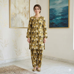 2 Pcs Unstitched Digital Print Suit J-029