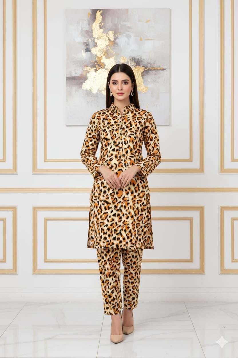 2 Pcs Unstitched Digital Print Suit J-028