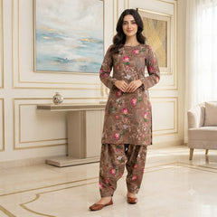 2 Pcs Unstitched Digital Print Suit J-0612